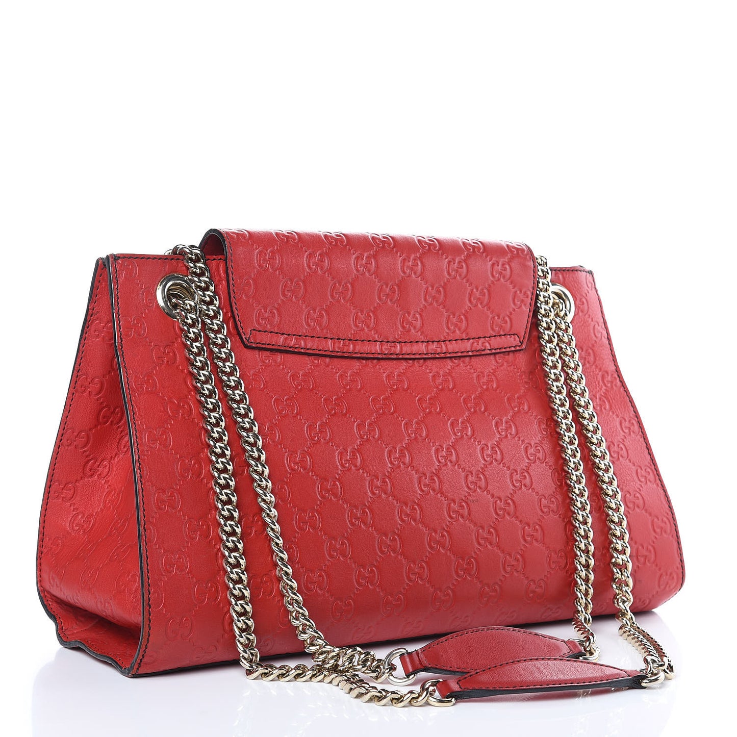 Guccissima Large Emily Chain Shoulder Bag Red