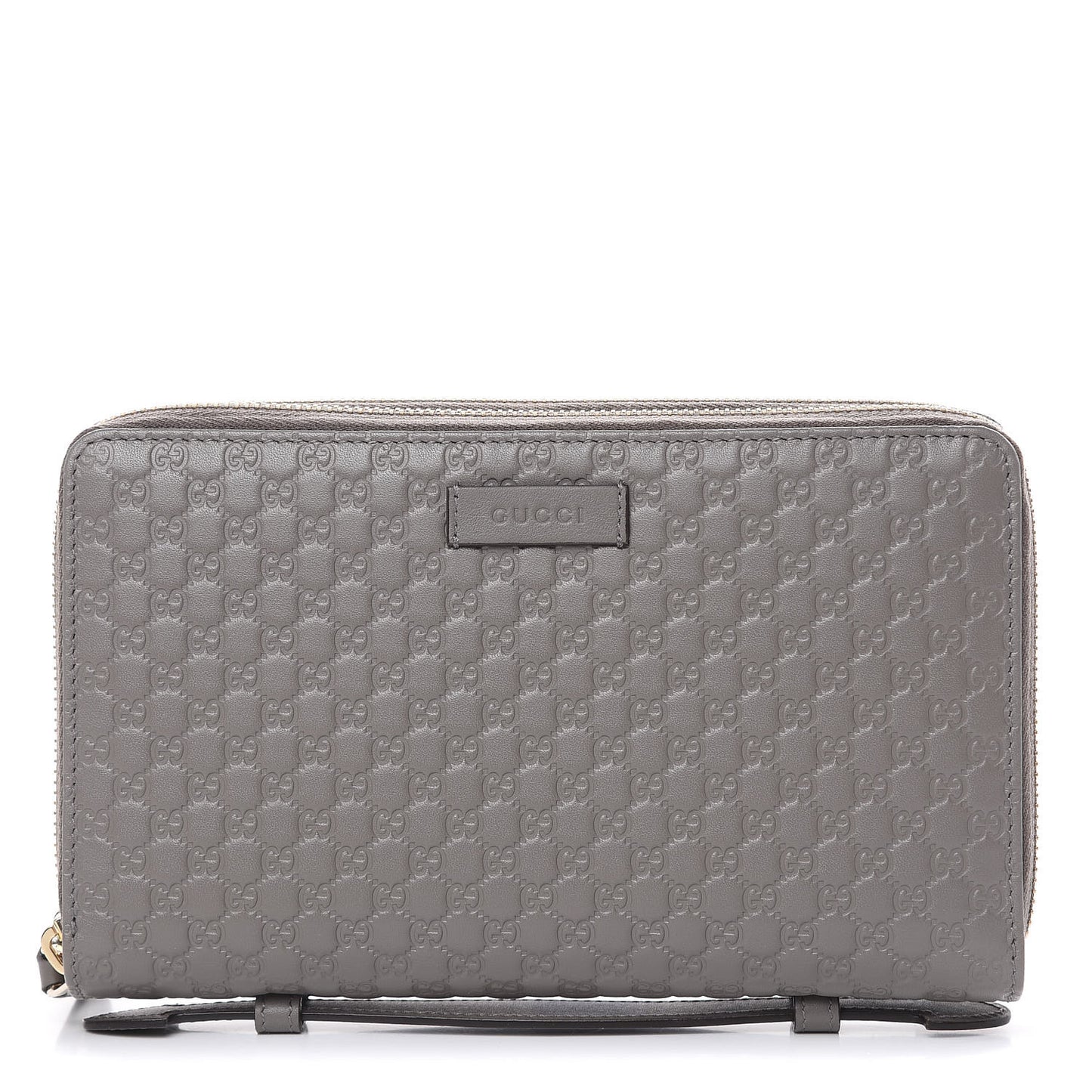 Soft Microguccissima Zip Around Top Handle Travel Wallet Loess