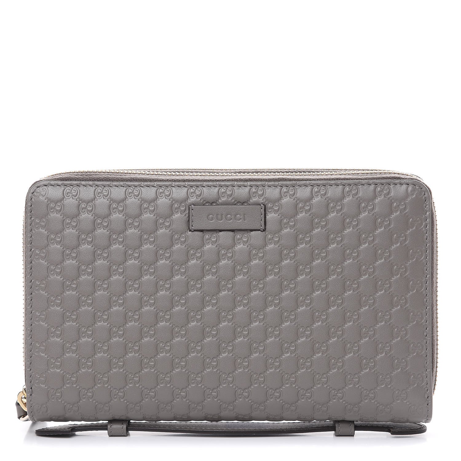Gucci Soft Microguccissima Zip Around Top Handle Travel Wallet Loess 1 of 12