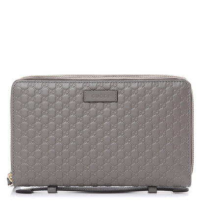 Gucci Soft Microguccissima Zip Around Top Handle Travel Wallet Loess 1 of 12