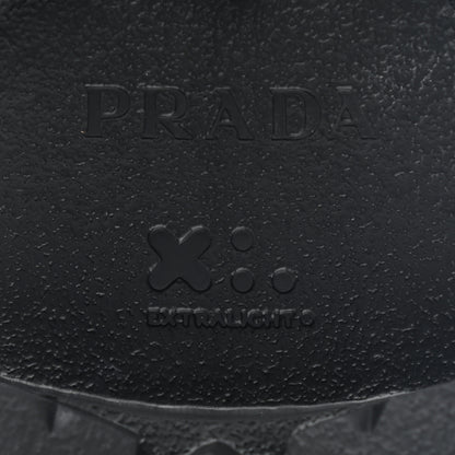 Prada Spazzolato Rois Metal Triangle Logo Mens Monolith 60mm Loafers 6 Black 6 of 11