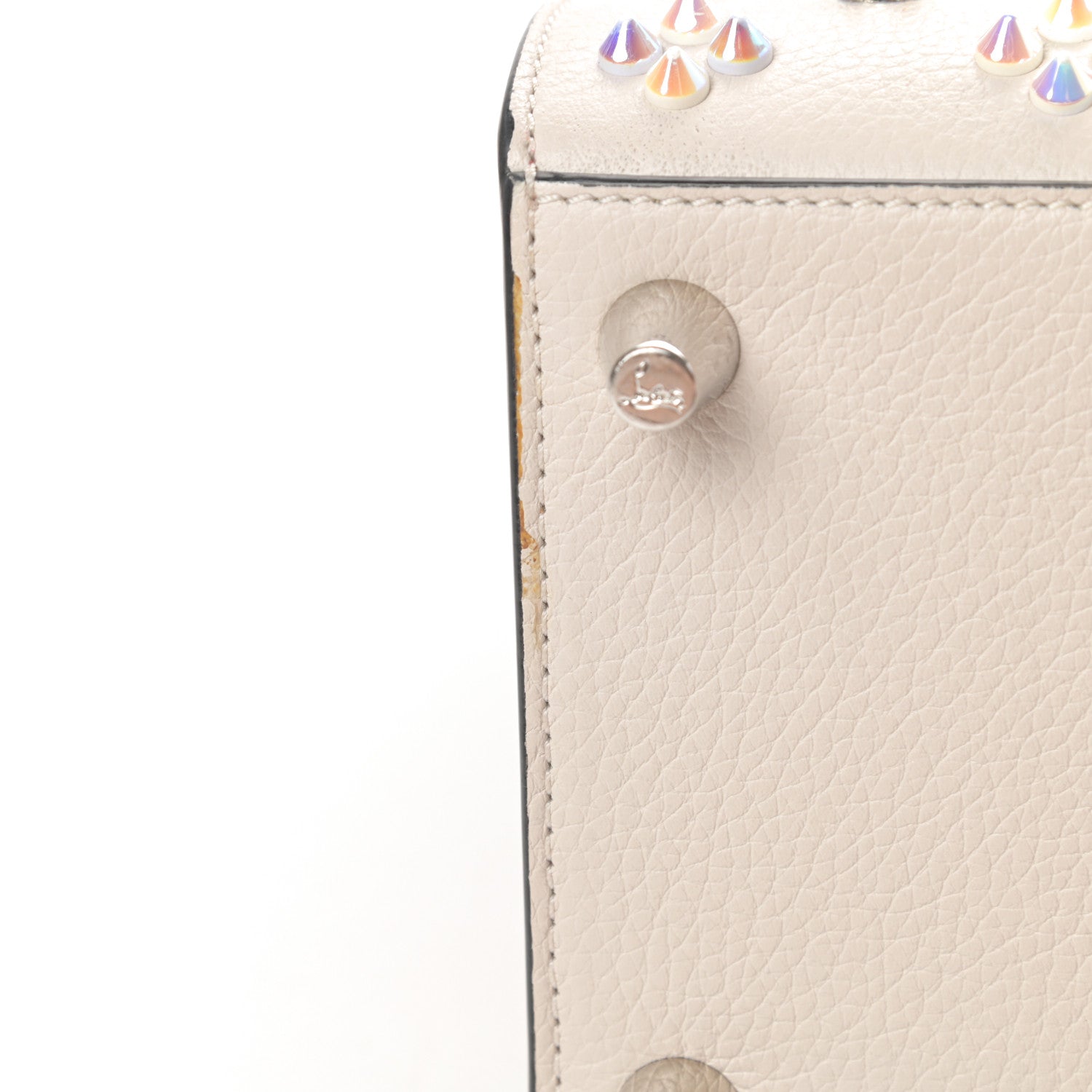 Christian Louboutin Calfskin Spikes Loubinthesky Medium Paloma Ivory 13 of 16