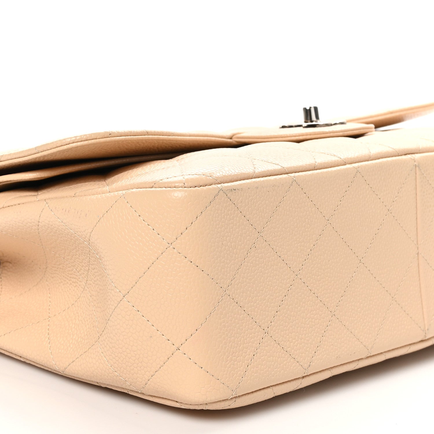 Chanel Caviar Quilted Jumbo Double Flap Beige 9 of 11