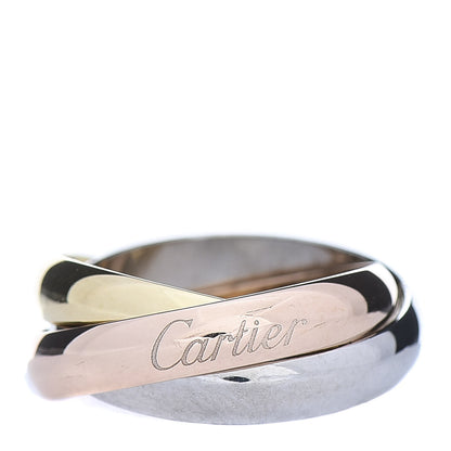 Cartier 18K Pink Yellow White Gold Classic Trinity Ring 50 5.25 1 of 6
