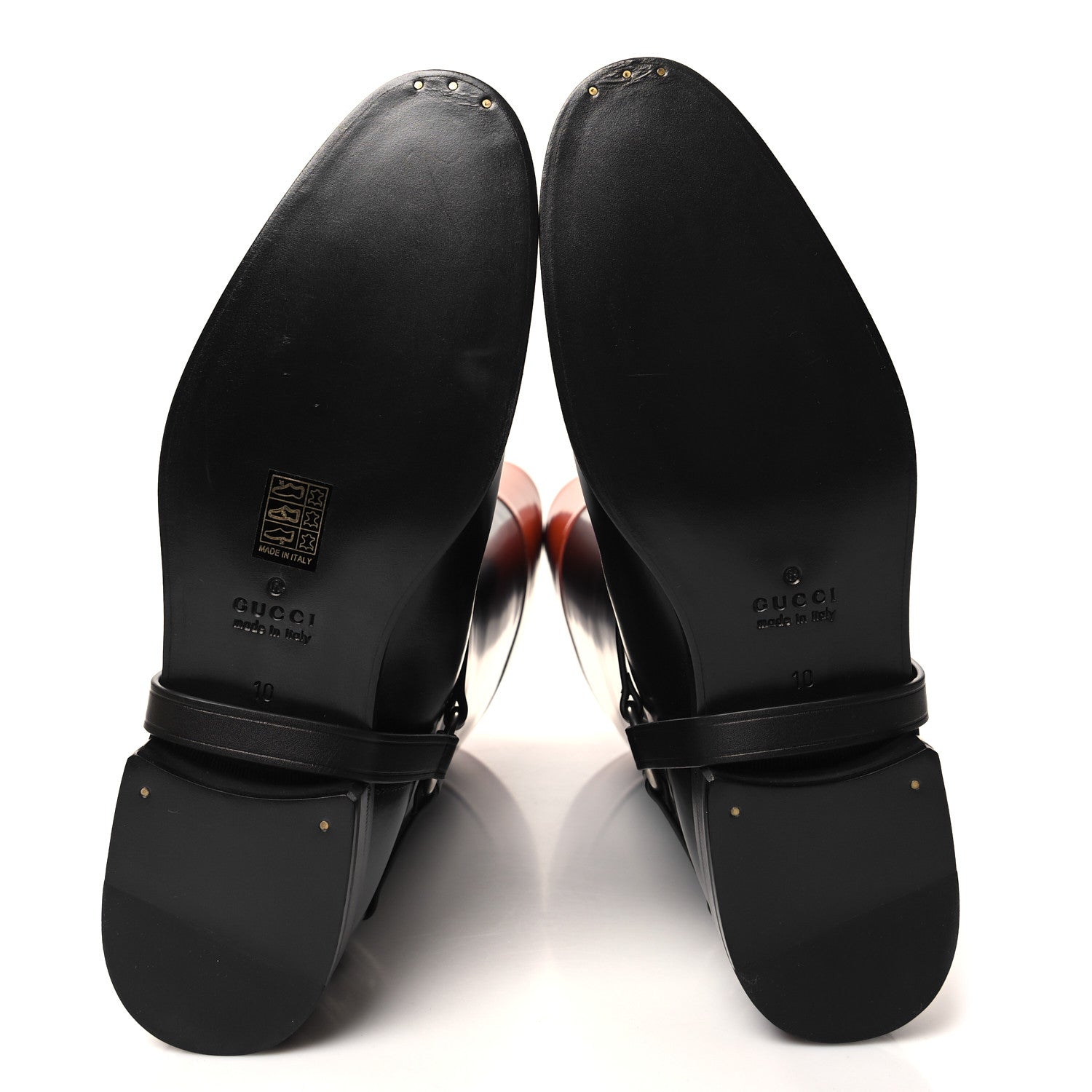 Gucci Cordovan Lux Mens Zelda Harness Riding Boots 10 Black Amber Honey 5 of 7