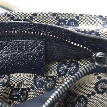 Gucci GG Monogram Web Double Pocket Belt Bag Navy 9 of 12