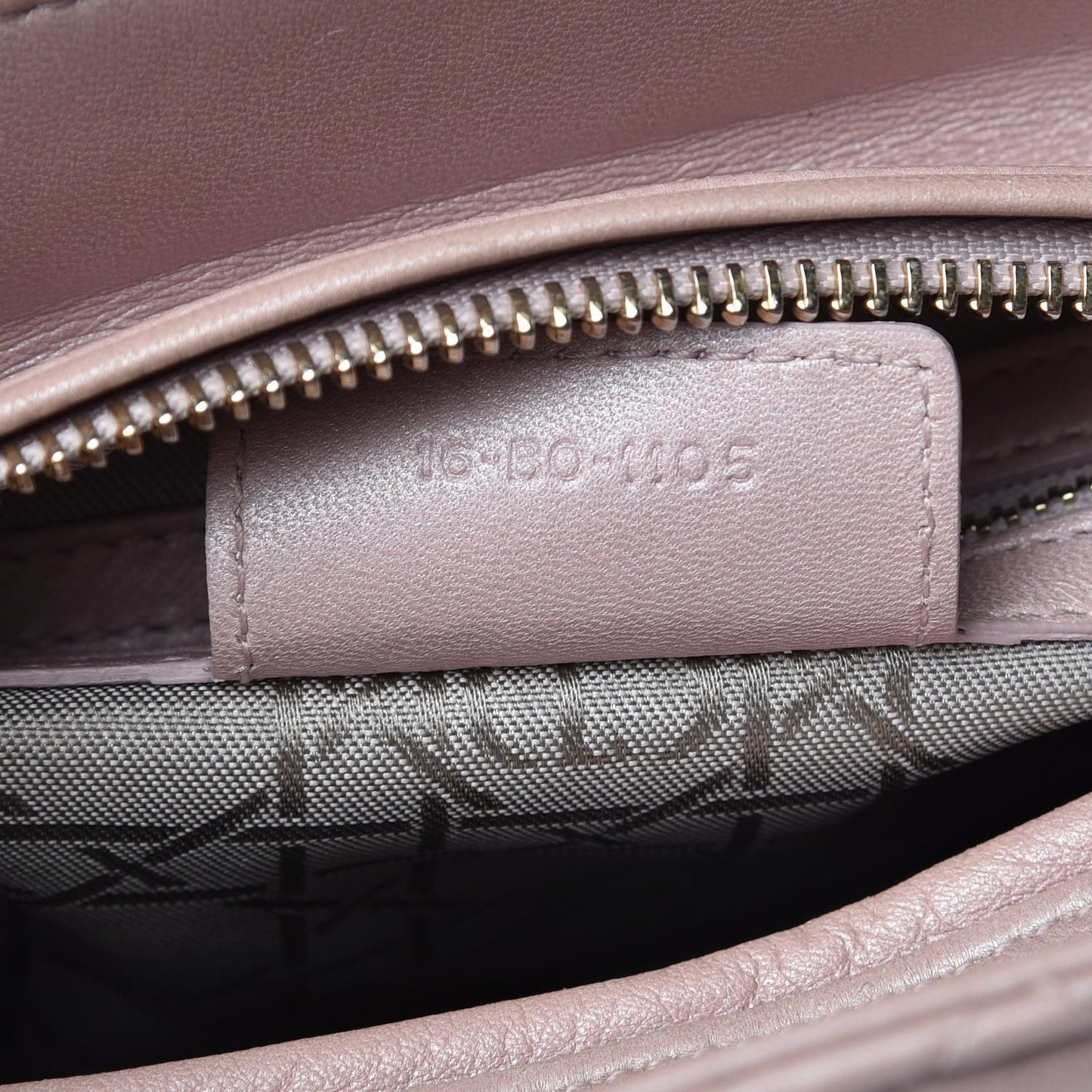 Pearly Lambskin Cannage Medium Lady Dior Lotus