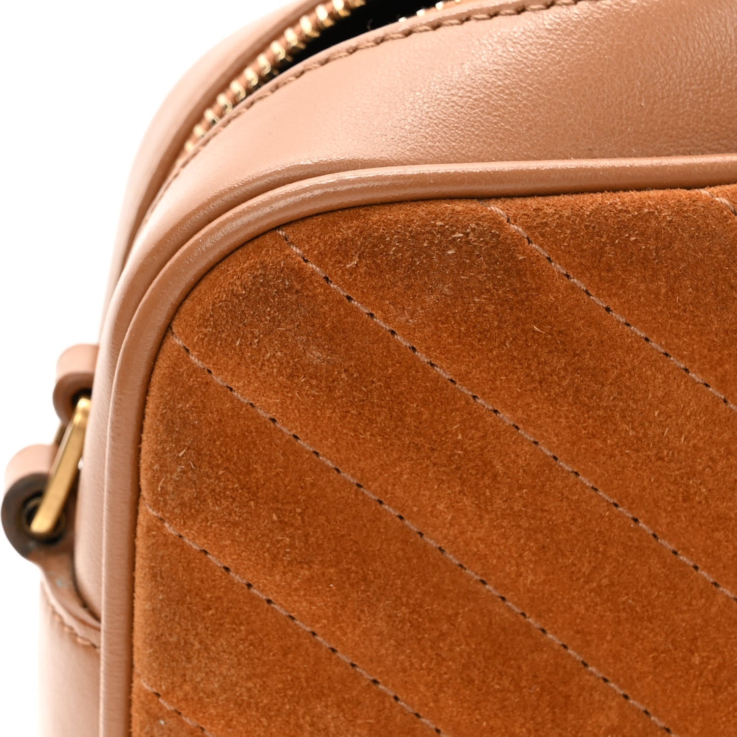 Saint Laurent Suede Matelasse Monogram Lou Camera Bag Cinnamon 12 of 15