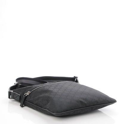 Gucci Nylon Monogram Small Flat Messenger Bag Black 4 of 7