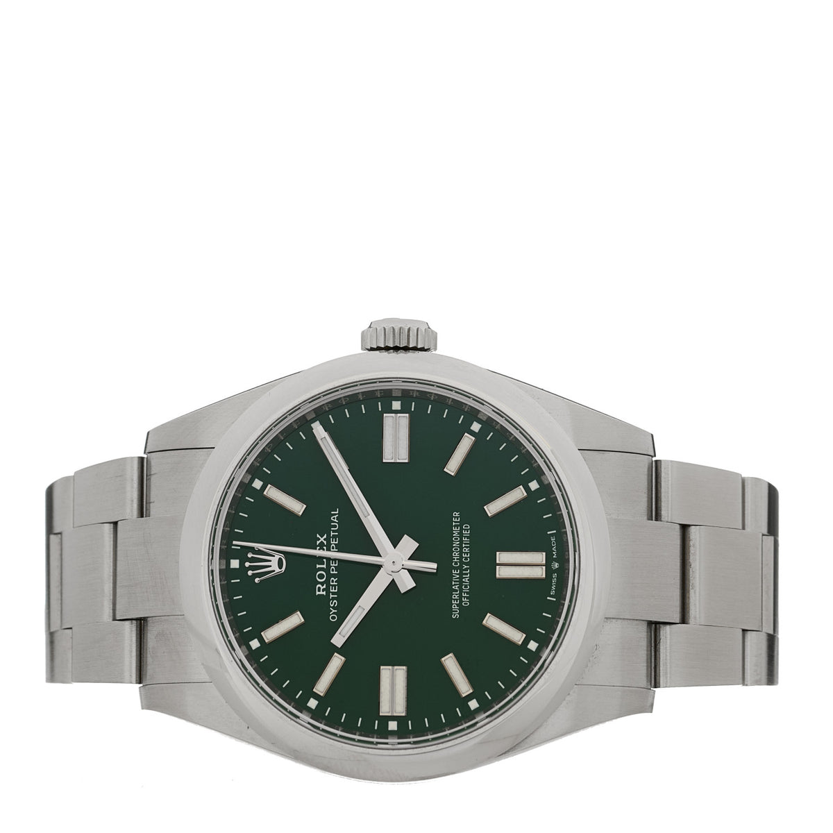 Stainless Steel 41mm Oyster Perpetual Watch Green 134300