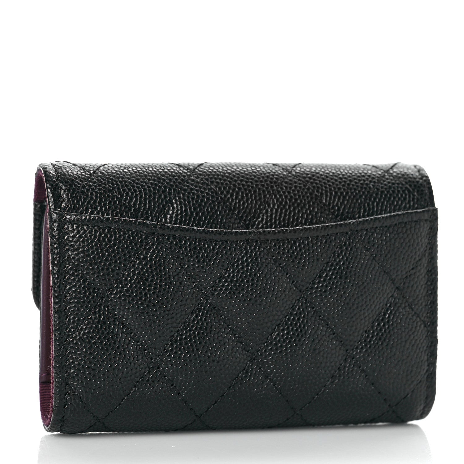 Chanel Caviar Quilted Classic 4 Key Holder Wallet Black 3 of 10