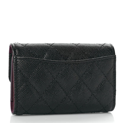 Chanel Caviar Quilted Classic 4 Key Holder Wallet Black 3 of 10