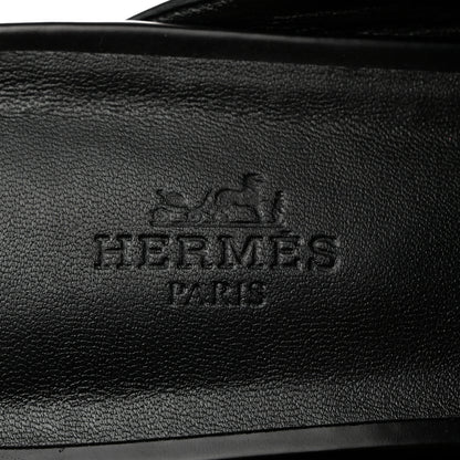 Hermes Glazed Calfskin Oz Mules 41 Black 6 of 9