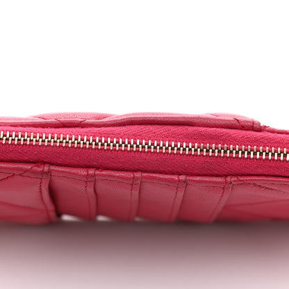 Chanel Shiny Goatskin Quilted Chanel 19 Phone and Card Holder Dark Pink 10 of 11