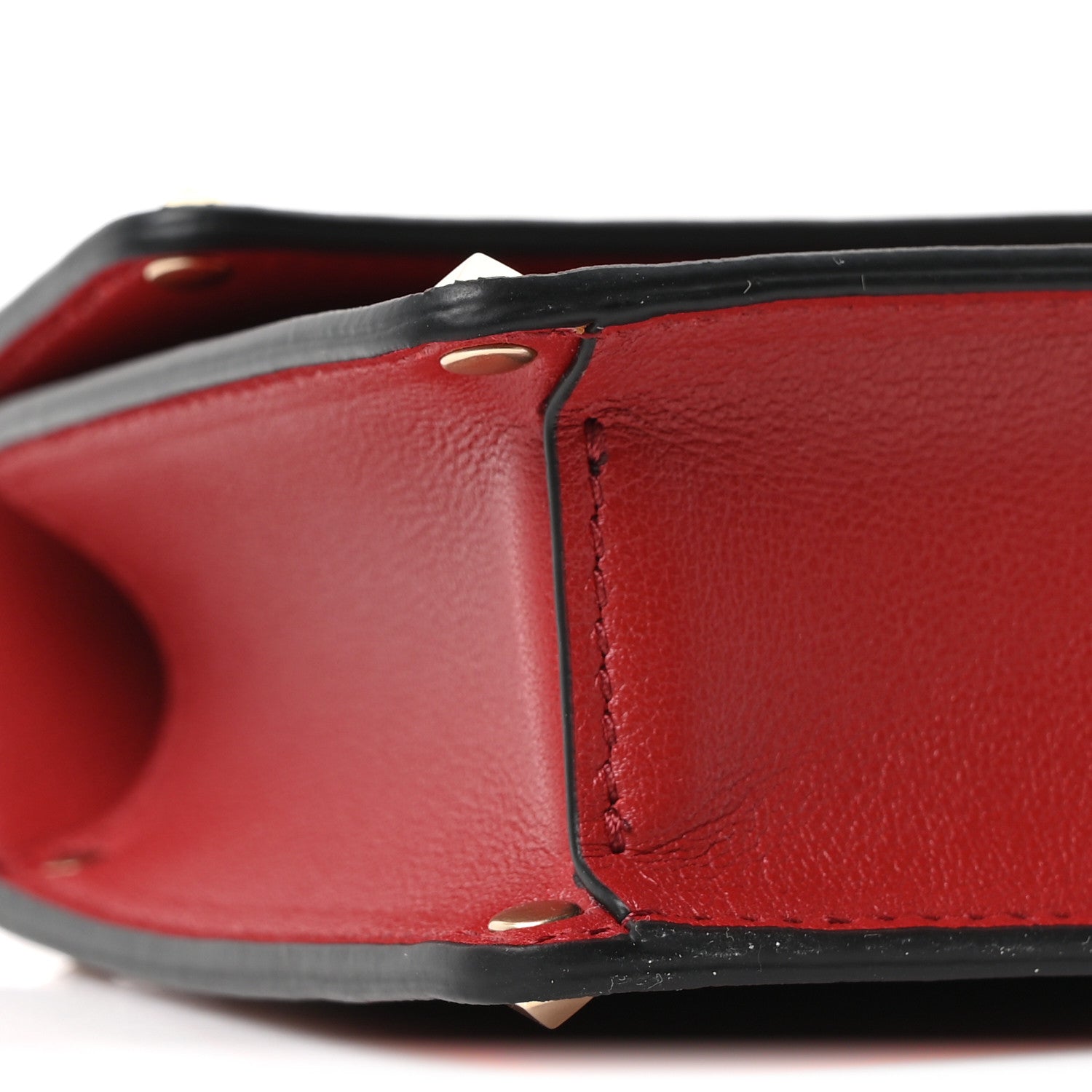 Valentino Garavani Vitello Rockstud Mini Top Handle Bag Red 8 of 9