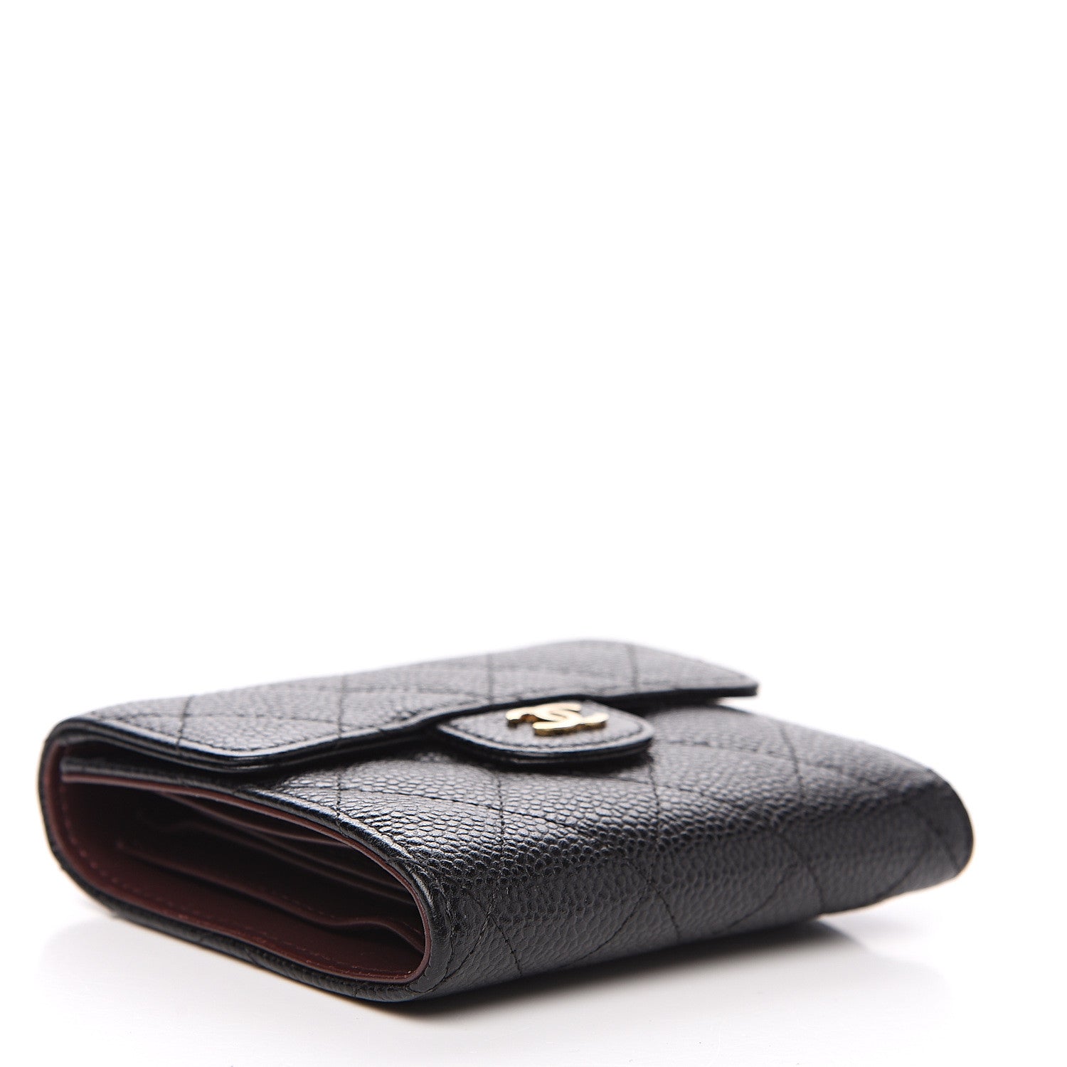 Chanel Caviar Quilted Compact Flap Wallet Black 3 of 10