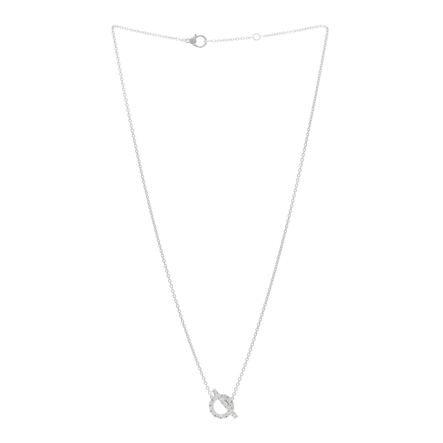 18K White Gold Diamond Finesse Pendant Necklace