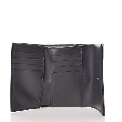 Christian Dior Metallic Patent Micro-Cannage Diorama Elancee Wallet Onyx Black 5 of 9
