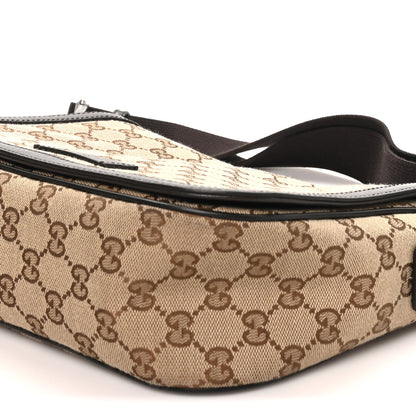 Gucci Monogram Flap Messenger Bag Beige Dark Brown 10 of 11