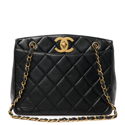 Chanel Lambskin Quilted CC Shoulder Bag Black 1 of 12