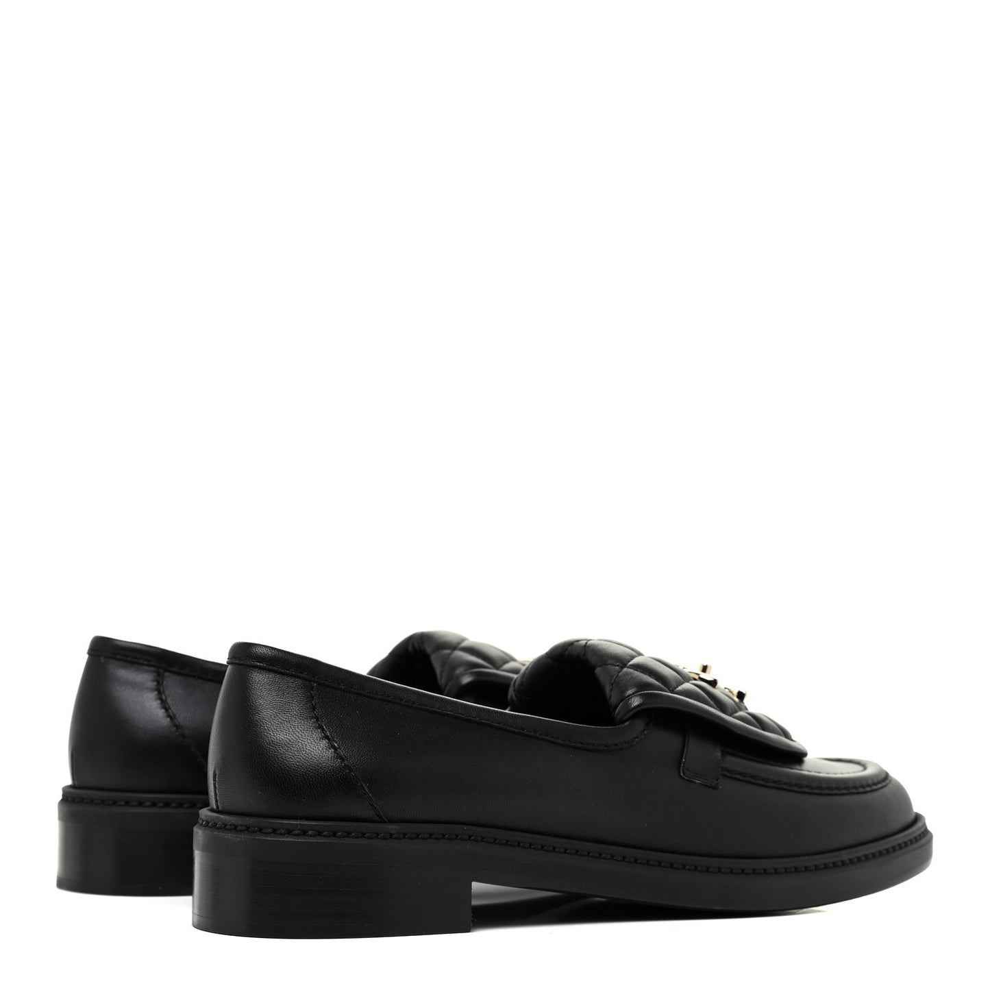 Lambskin Quilted CC Turnlock Loafers 41 Black