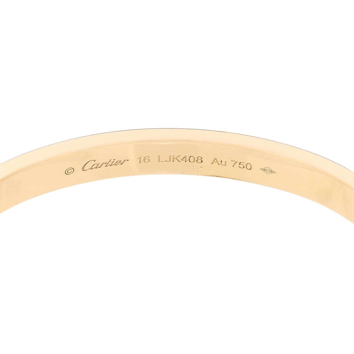 Cartier 18k Yellow Gold LOVE Bracelet 16 6 of 9