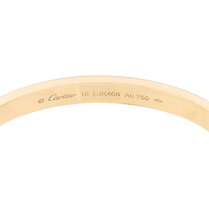 Cartier 18k Yellow Gold LOVE Bracelet 16 6 of 9