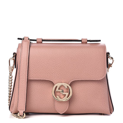 Gucci Dollar Calfskin Interlocking G Top Handle Shoulder Bag Soft Pink 1 of 9