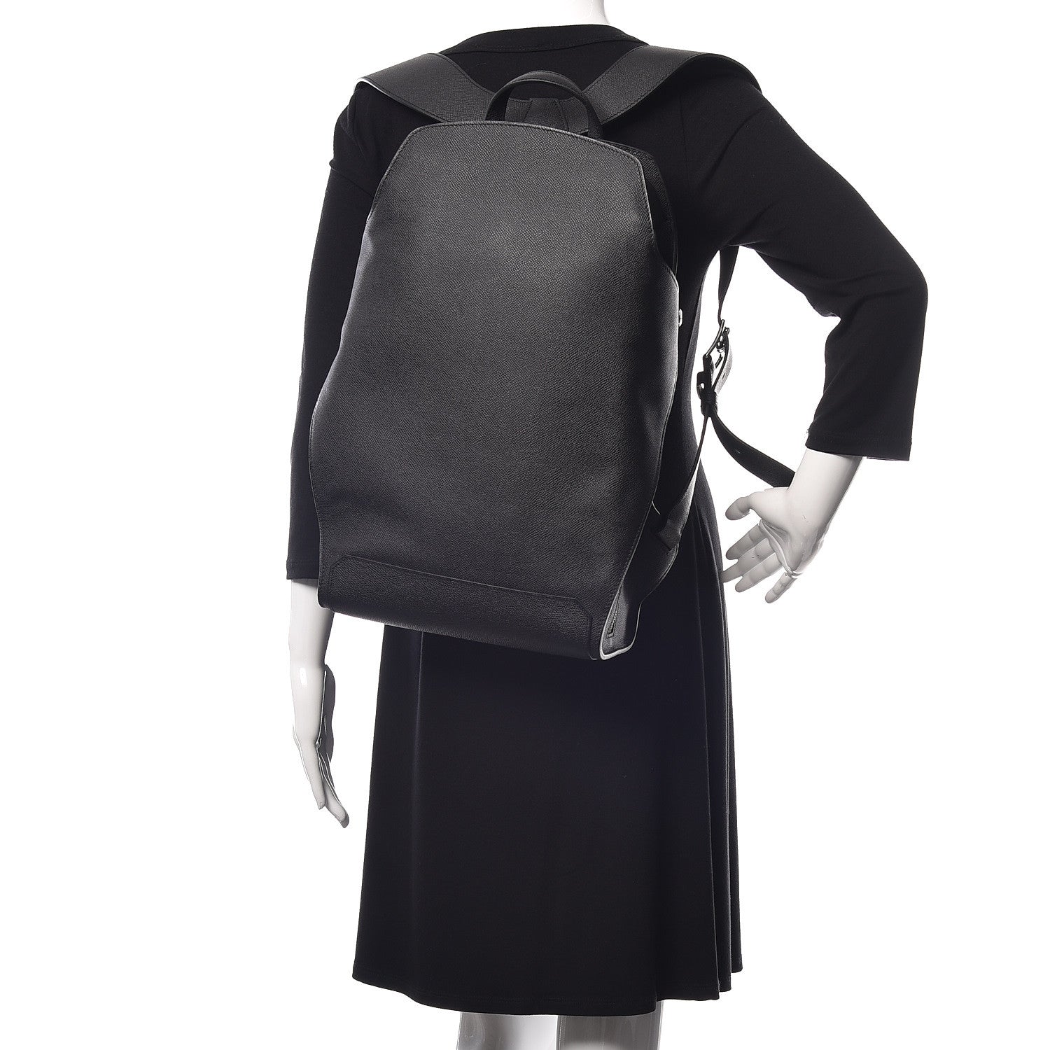 Hermes Grained Monsieur Cityback 27 Black 2 of 12