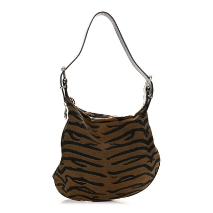 Fendi Canvas Tiger Print Oyster Brown 1 of 13