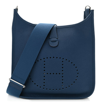 Hermes Taurillon Clemence Evelyne III PM Deep Blue 1 of 10