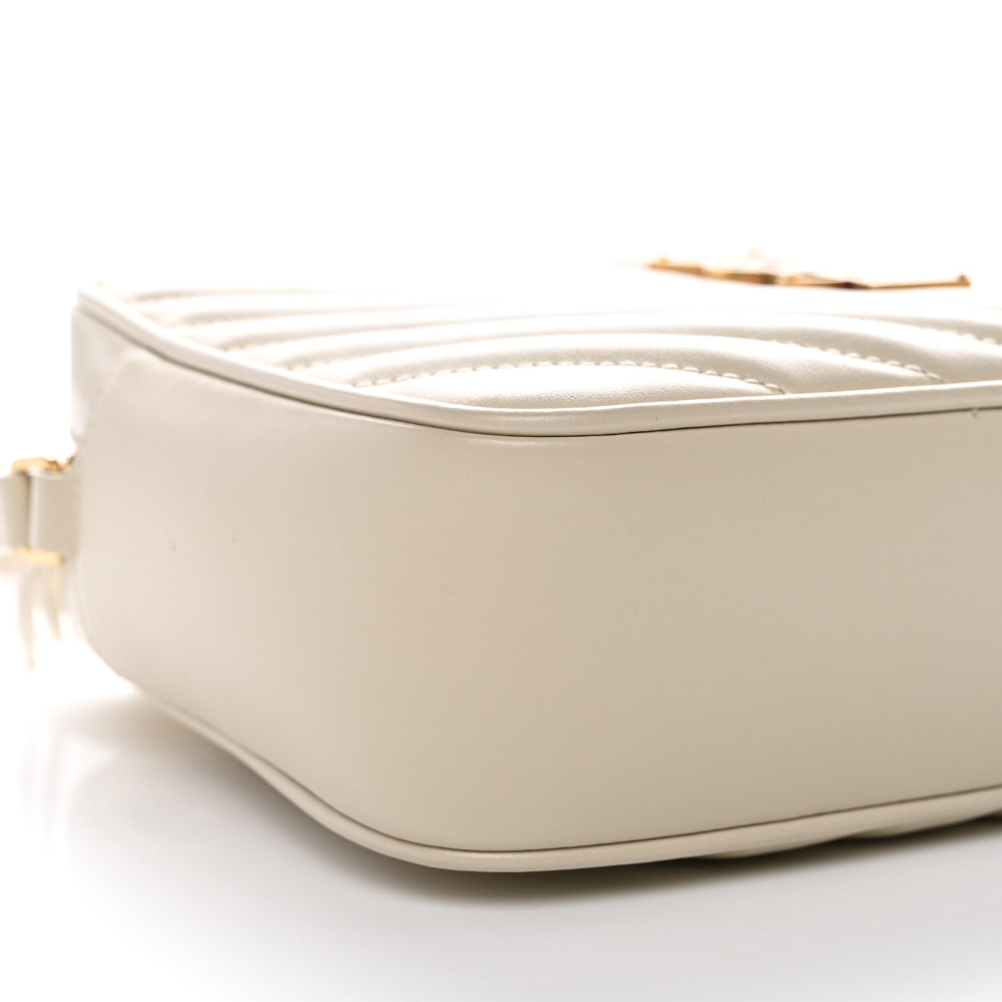 Calfskin Matelasse Monogram Lou Camera Bag Crema Soft
