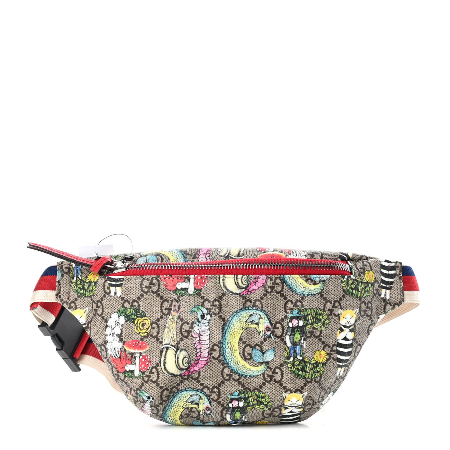 GG Supreme Monogram Childrens Bugs Print Belt Bag Multicolor