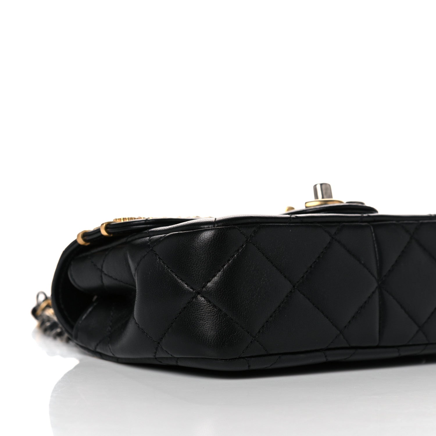 Chanel Lambskin Quilted Mini Coco Clips Single Flap Black 8 of 12