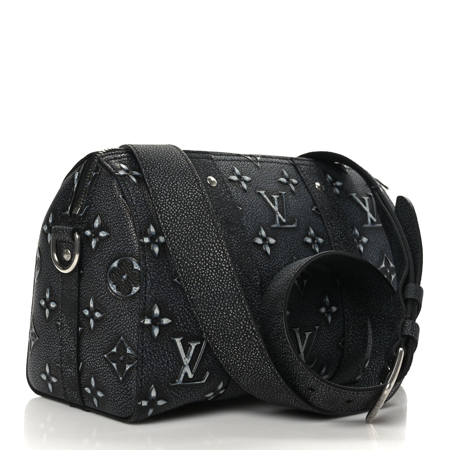 Louis Vuitton Cowhide Faded Monogram City Keepall Charcoal 3 of 10