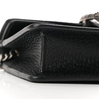 Gucci Jacquard Black Denim GG Monogram Super Mini Dionysus Shoulder Bag Black Ivory 8 of 9