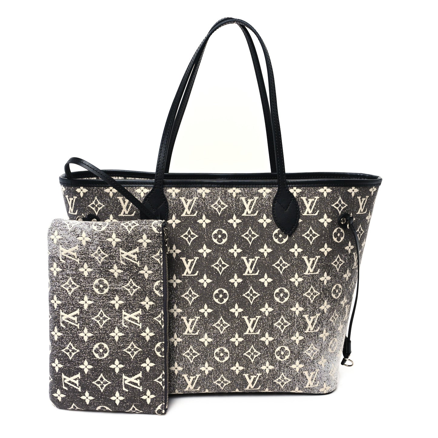 Denim Monogram Jacquard Neverfull MM Grey