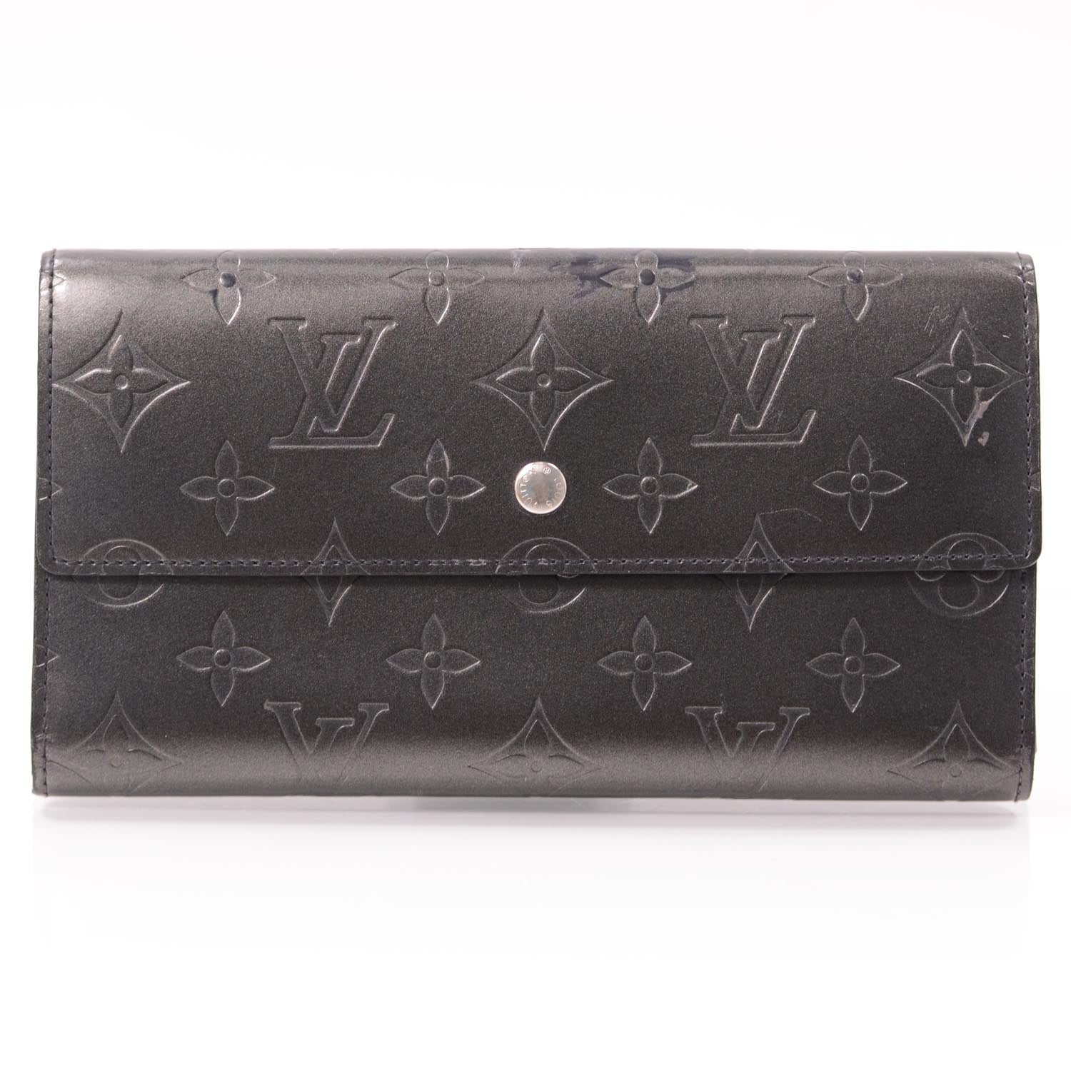 Louis Vuitton Mat Monogram Porte Tresor International Black 1 of 8