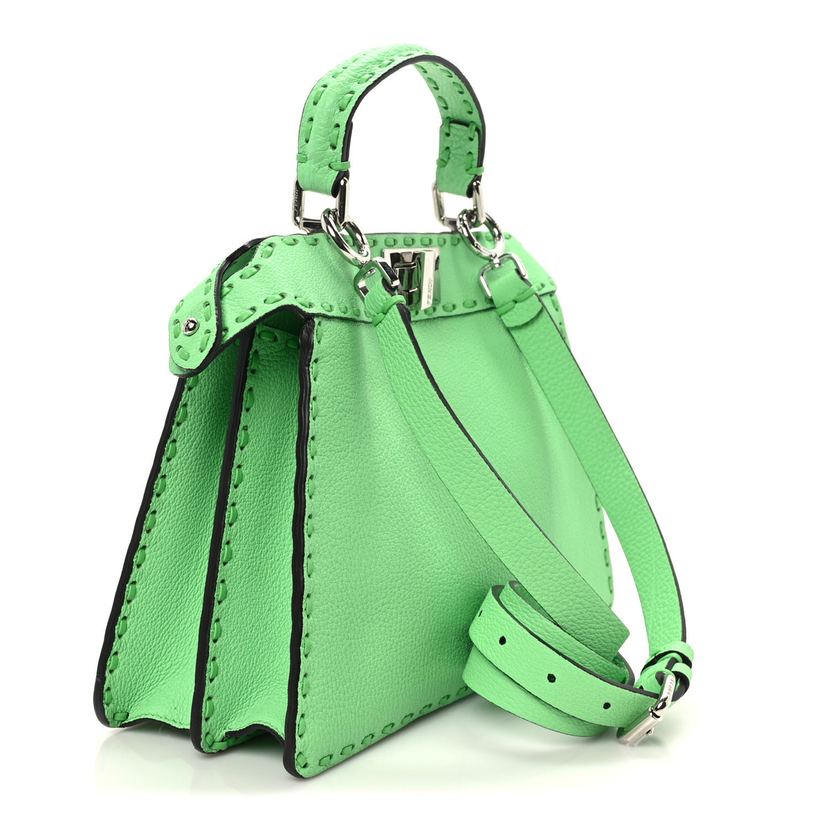 Fendi Cuoio Romano Selleria Small Peekaboo I SEE U Satchel  Tortora 2 of 10