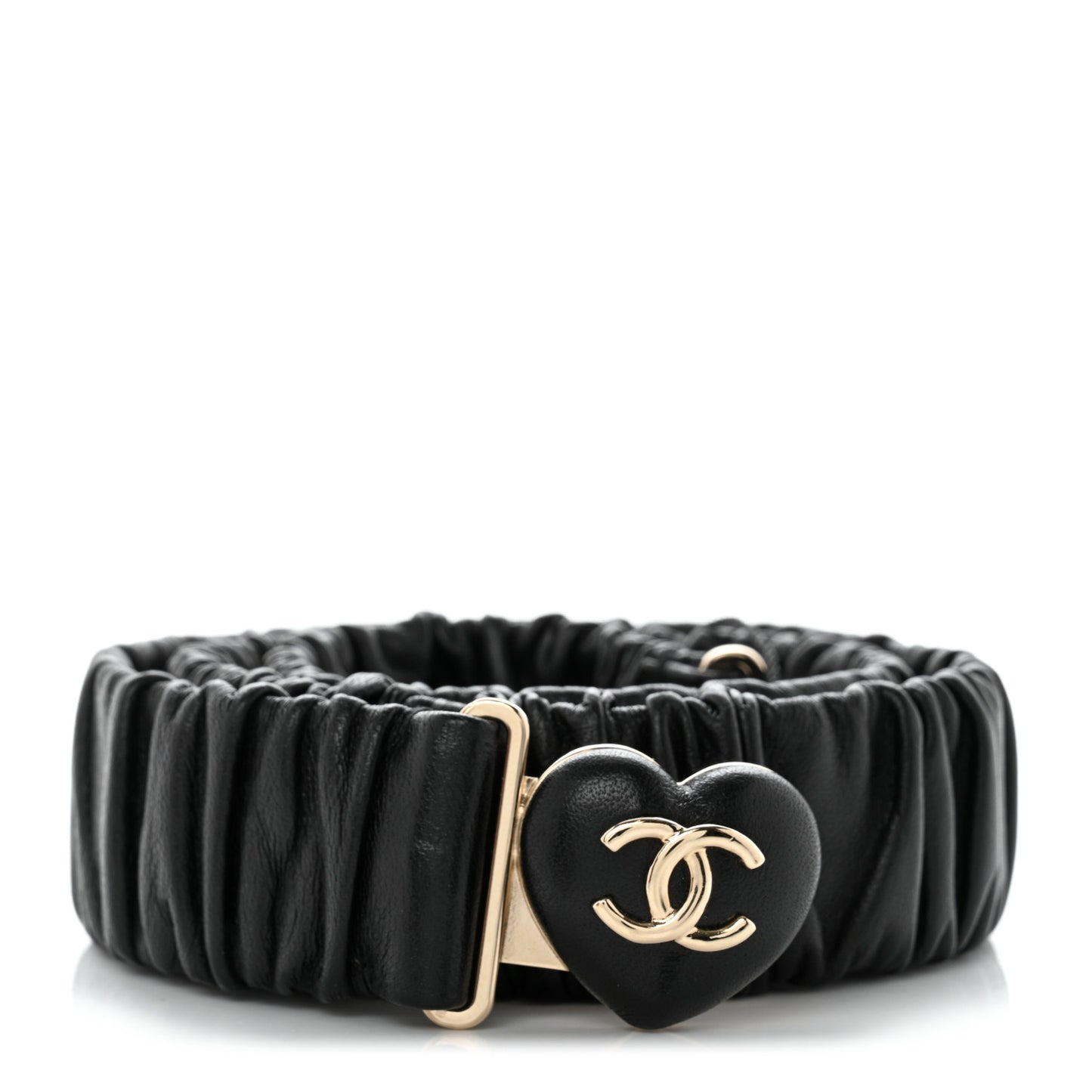 Calfskin CC Heart Belt 80 32 Black