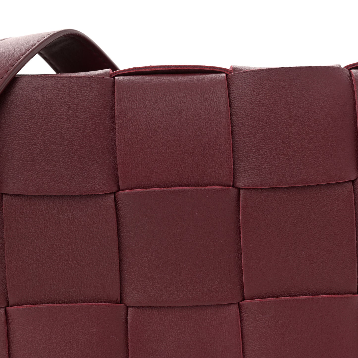 Lambskin Maxi Intrecciato Cassette Crossbody Bag Bordeaux