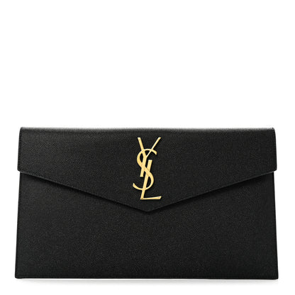 Saint Laurent Grain De Poudre Uptown Pouch Black 1 of 8