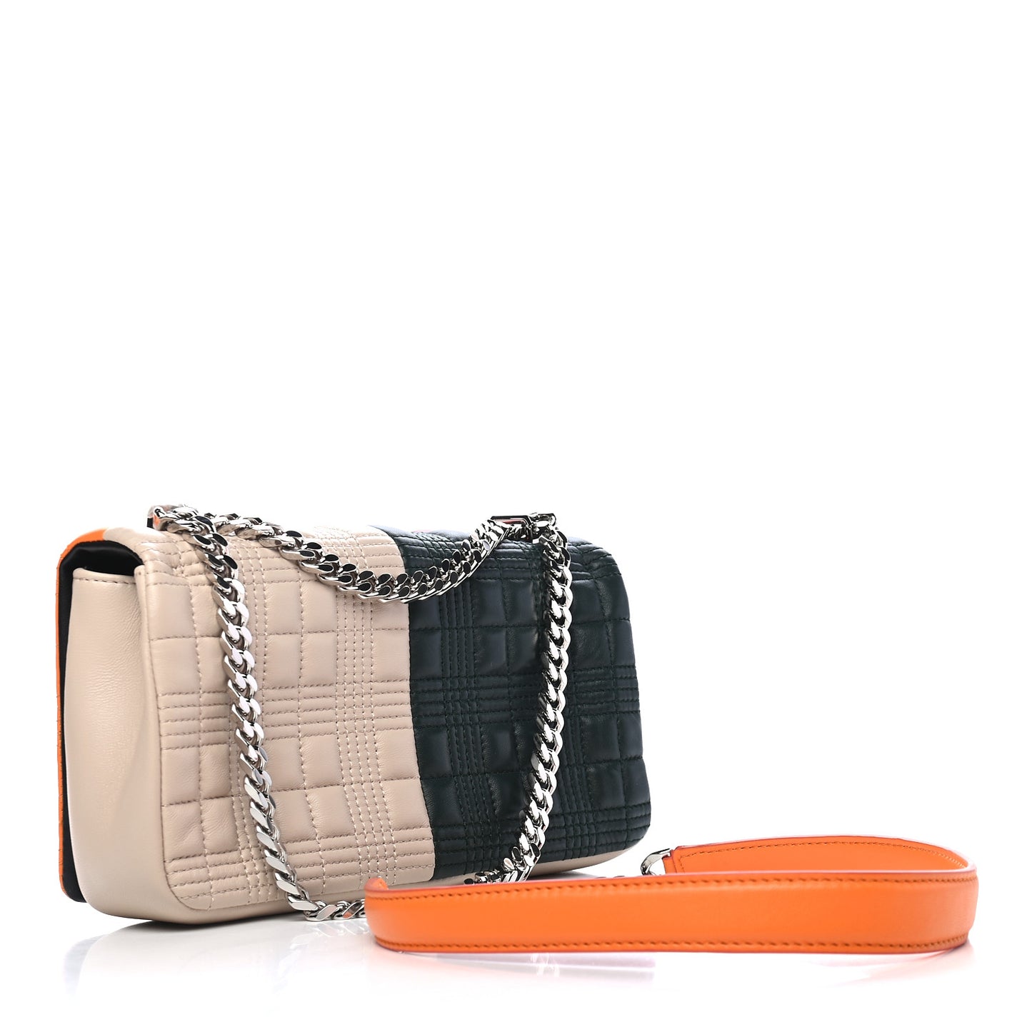 Lambskin Quilted Small Lola Bag Bright Red Orange