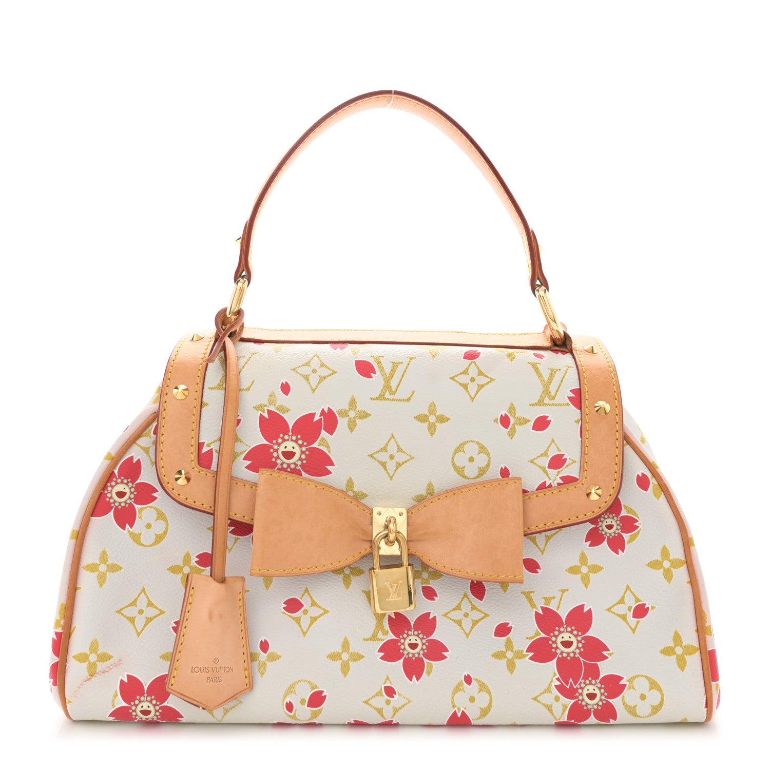 Louis Vuitton Monogram Cherry Blossom Sac Retro Bag Red 1 of 14