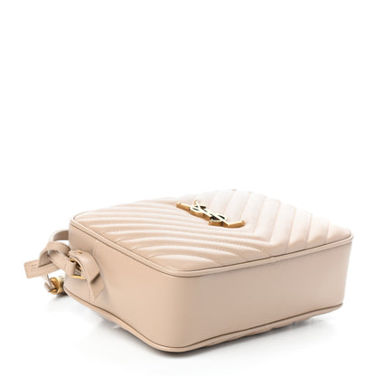 Saint Laurent Calfskin Matelasse Monogram Lou Camera Bag Dark Latte 4 of 9