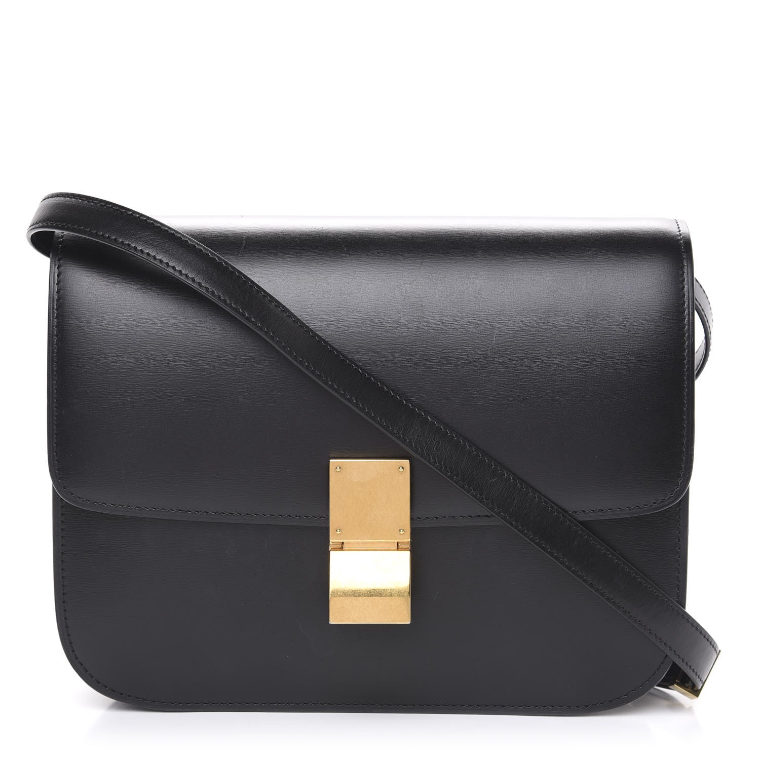 Celine Box Calfskin Medium Classic Box Flap Bag Black 1 of 11
