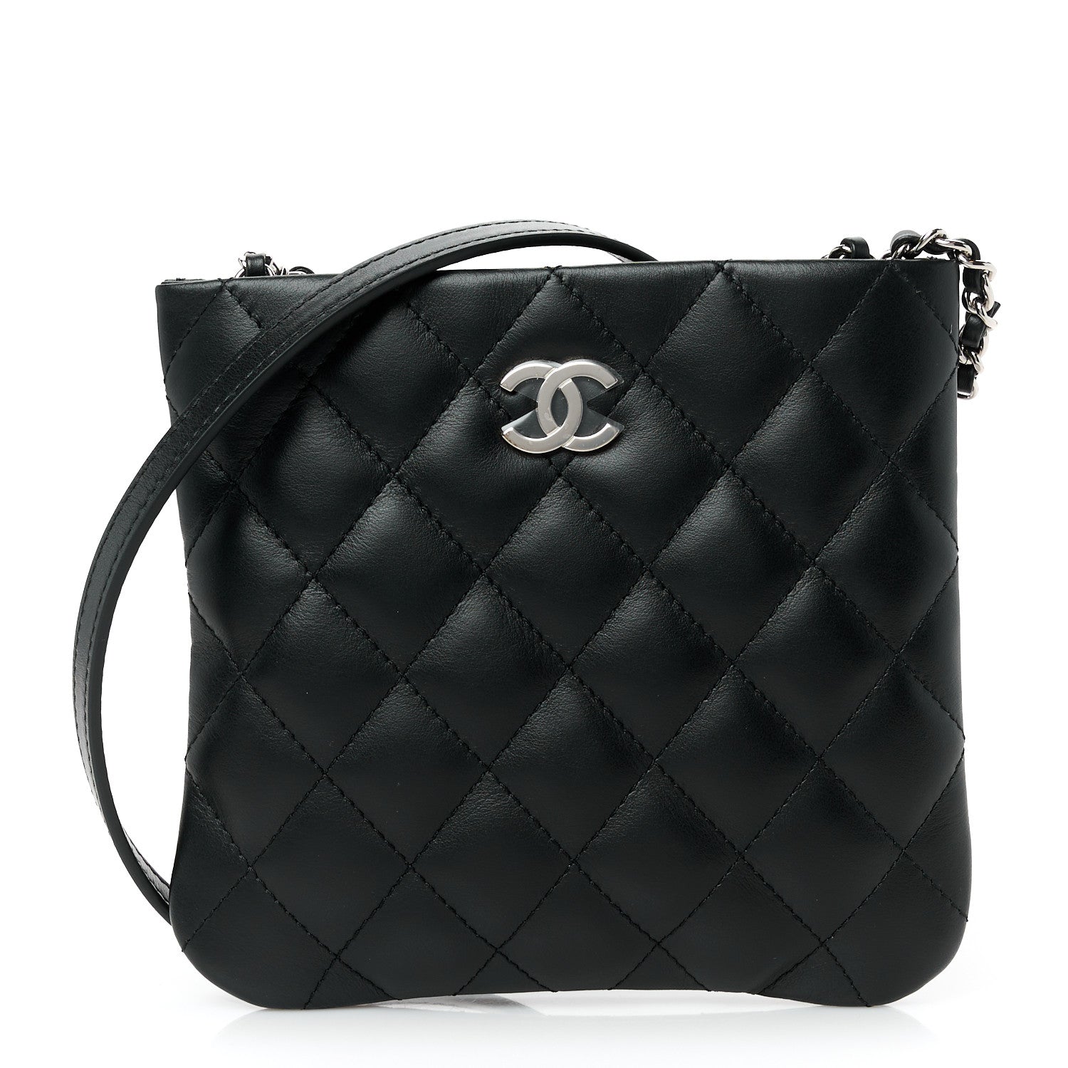 Chanel Lambskin Quilted Crossbody Bag Black 1 of 11