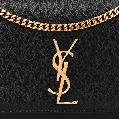Saint Laurent Grain De Poudre Medium Classic Monogram Kate Satchel Black 8 of 10