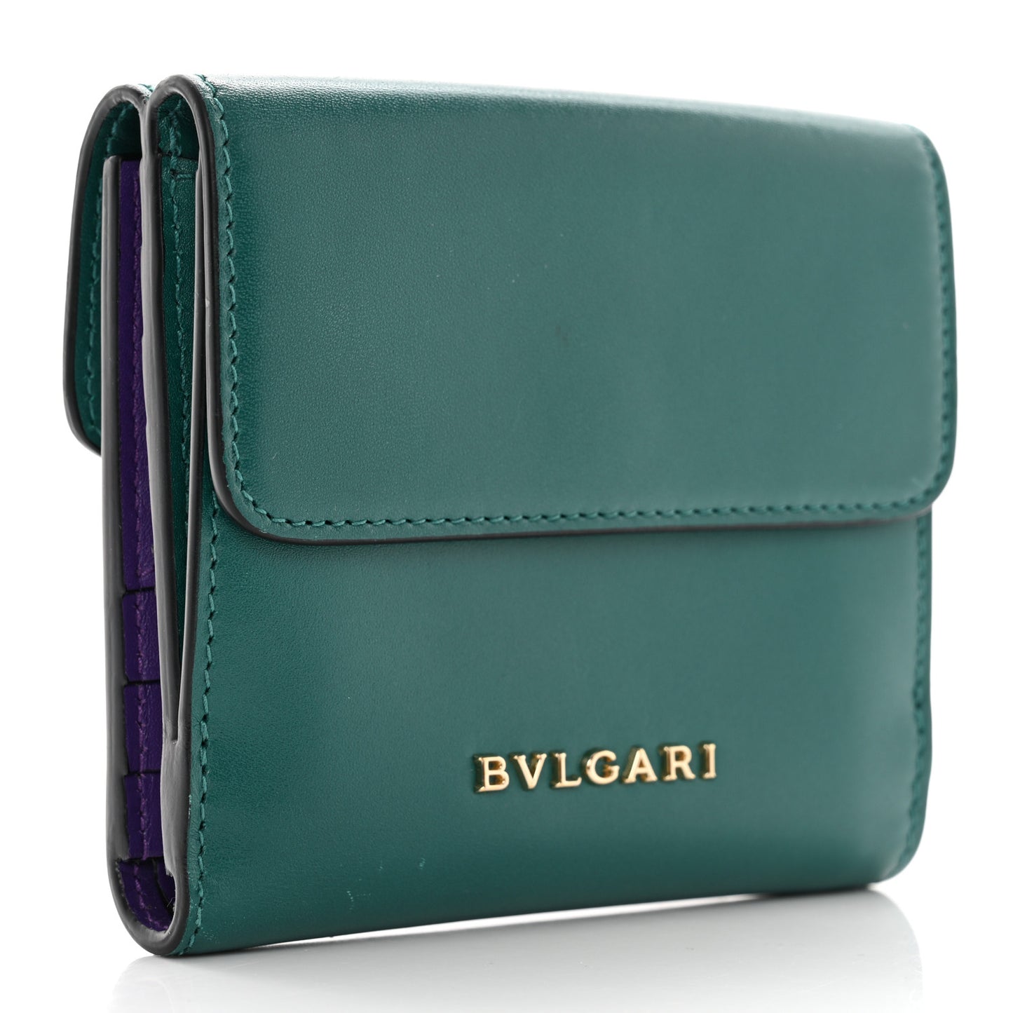 Calfskin Serpenti Forever Wallet Emerald Green