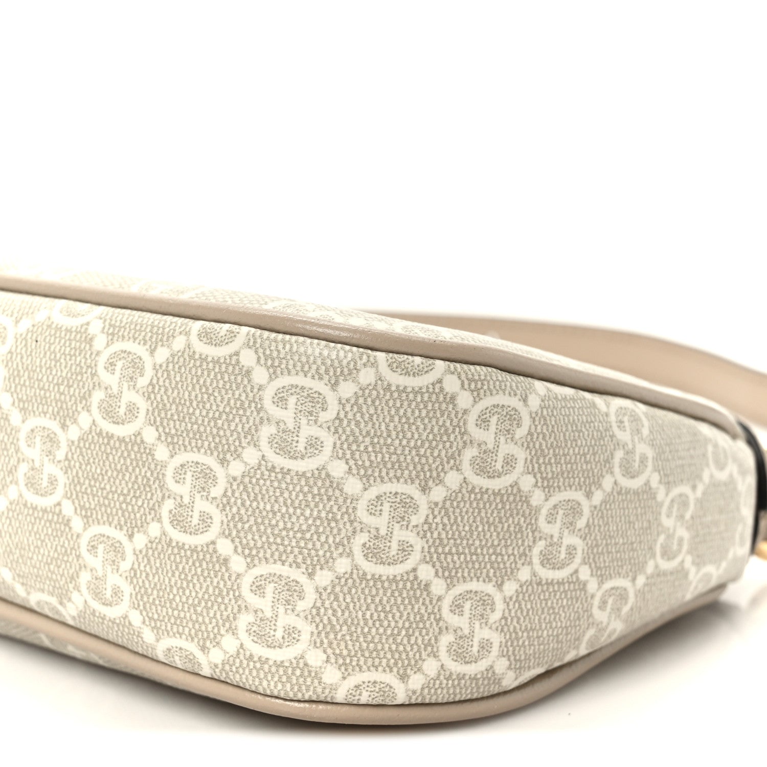 Gucci GG Supreme Monogram Textured Dollar Calfskin Small Ophidia Hobo Beige Mystic White Oatmeal 10 of 11